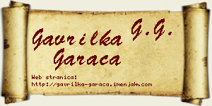 Gavrilka Garača vizit kartica